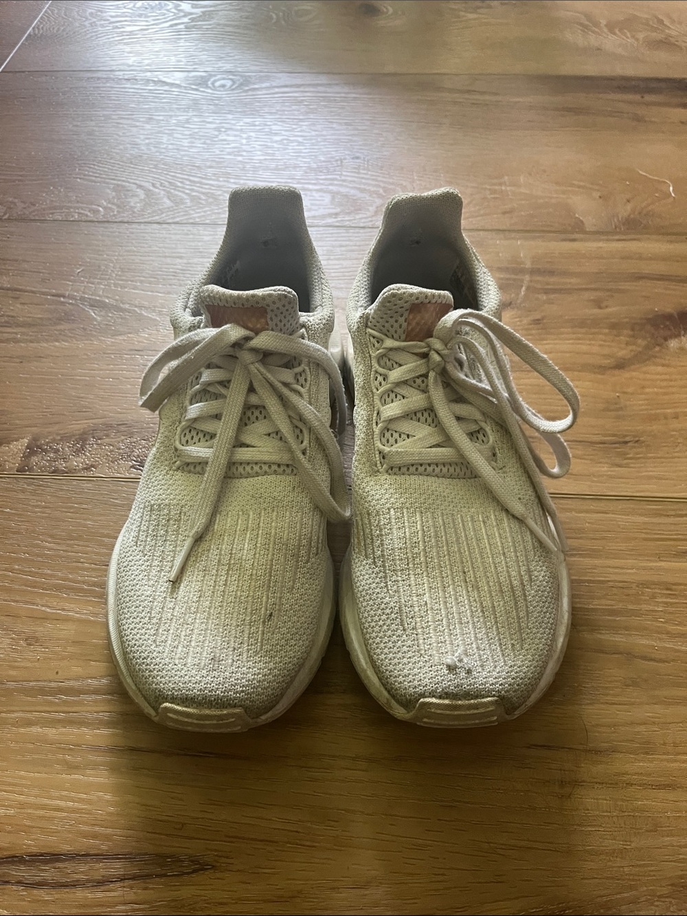 adidas Women's Cream Knit Lace-Up Sneakers